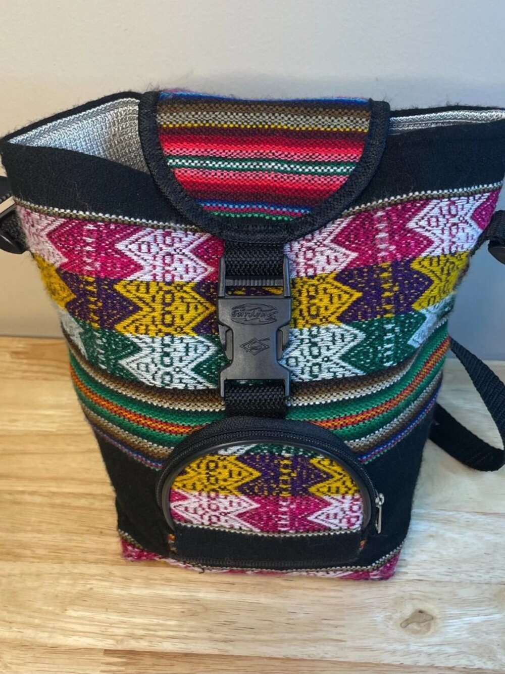 Boho Tribal Print Small Backpack / Crossbody Bag - Picture 5 of 7